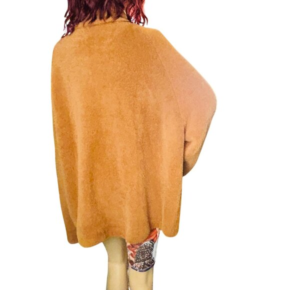 Bucketlist Women's Super‎ Soft Fur Shacket Large Camel Normcore Fall Fashion - Picture 6 of 11